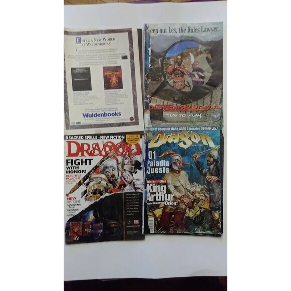 FLAWED DAMAGED Dragon Magazines Lot -Craft Lot D&D Magazines - Picture 4 of 9